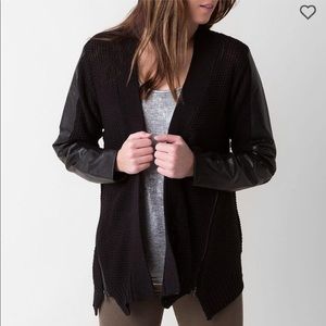Black flyaway cardigan
